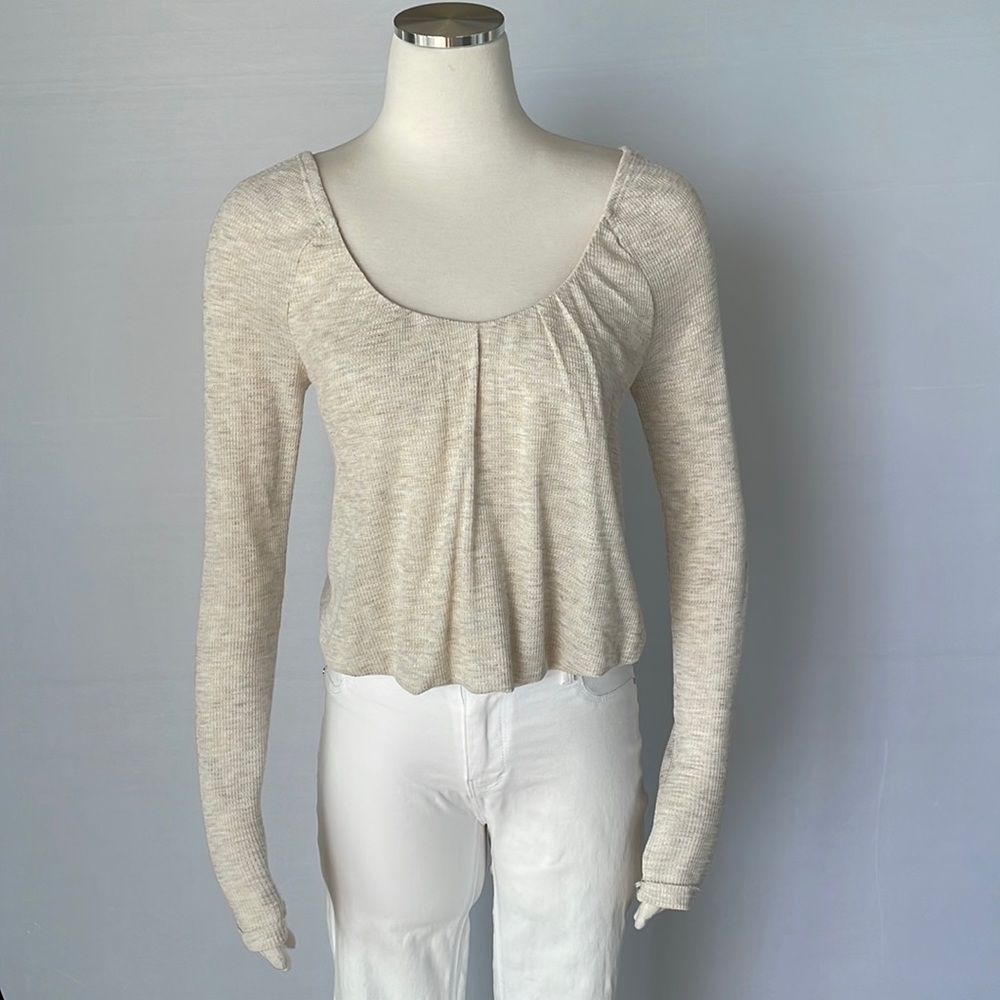 Free People Waffle Knit Top X Small